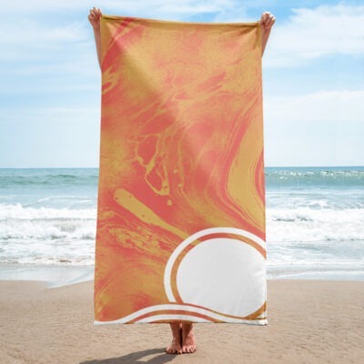 Sturgis Street Beach Towel Peach by Derek Munn