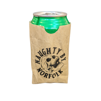 Naughty By Norfolk Paper Bag Koozie